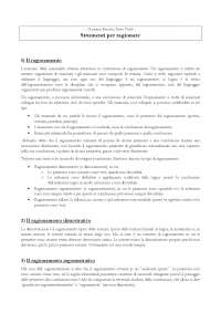 Strumenti per ragionare - riassunto