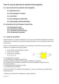 Leyes de absorción de radiación electromagnética