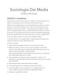 Mcquail sociologia dei media