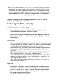 The Popularization of Politics: The Intersection of Politics and Entertainment