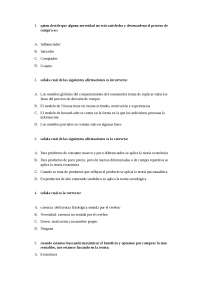 examen comportamiento del consumidor