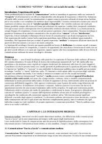 L'AUDIENCE “ATTIVA” - Effetti e usi sociali dei media – Capecchi