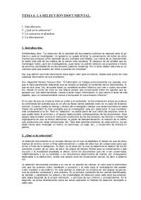 La selección documental