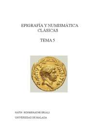 Epigrafía y numismática: la moneda romana