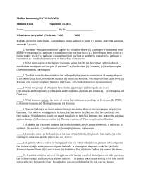 Medical Entomology First Midterm Exam 58 MCQs | ENTO 3645