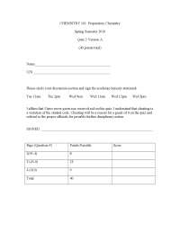 6 Multiple Choice Questions on Preparatory Chemistry | CHEM 101 - Docsity
