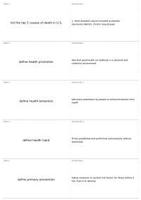 exam 2, part 1 | PSY 320 - Health Psychology