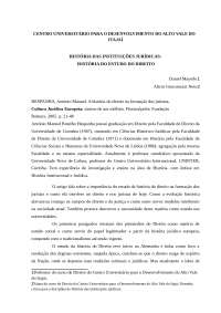 Resenha história das instituições jurídicas