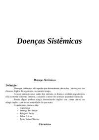 Doenças Sistêmicas apostila imprimir