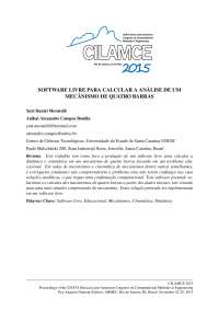 SOFTWARE LIVRE PARA CALCULAR A AN ALISE DE UM  MECANISMO DE QUATRO BARRAS