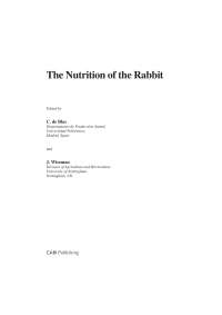 Nutrição do Coelho: Edição Científica