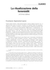 ritualizzazione della femminilità goffman