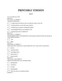 50 MCQs for Test 1 - Human Physiology | BIOL 3324