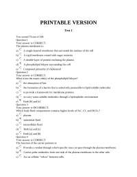 Questions on Human Physiology - Practice Test 1 | BIOL 3324