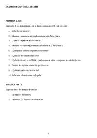 Examen Archivística. Febrero 2016 (Modelo 1)
