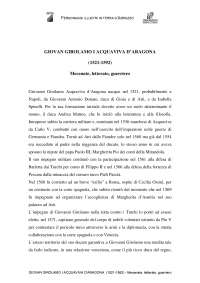 GIOVAN GIROLAMO I ACQUAVIVA D’ARAGONA