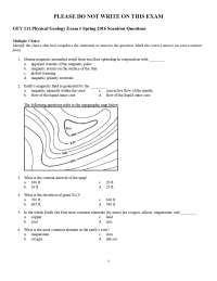 30 Questions in Physical Geology - Exam 1 | GEY 111