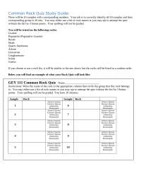 Rocks Practical Study Guide - Physical Geology | GEY 111