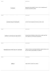 Contract Law Essentials: Terms, Definitions, and Key Concepts
