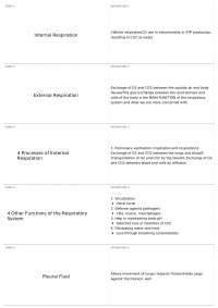 Physiology Exam 4: Respiratory System | ZOOL 3204 - PHYSIOLOGY - Docsity