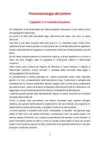 Fenomenologia del potere - Docsity