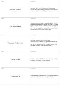 Term 1: Important Political Concepts and Historical Events