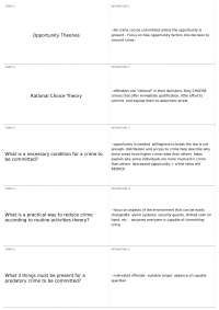 Opportunity Theories and Crime Prevention: A Comprehensive Overview