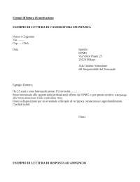 Esempi di lettera di motivazione e di risposta da Annuncio ...