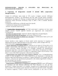Riassunto diritto dell'unione europea di daniele