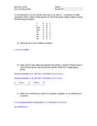 Biology IV: Genetics and Molecular Biology - Solved Quiz 2A | BIOL 24100