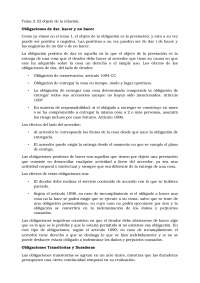 Tema 3. El objeto de la relación Obligaciones de dar, hacer - Apuntes ...