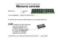 La memoria centrale del pc