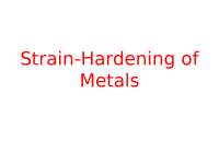 Chap 5 strain hardening of metals