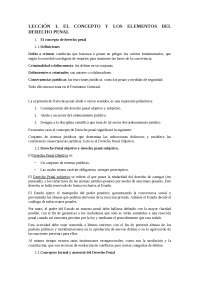 Lección 1 derecho penal - Apuntes de Derecho Penal - Docsity