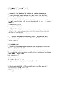 CONTROL 1 UNIDAD 1 Y 2 INTRODUCCION DERECHO DEL TRABAJO
