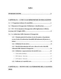 Calcolo rimanenze di magazzino (CMP, FIFO e LIFO) - Docsity