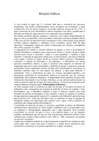 Resumo fisiologia Vegetal