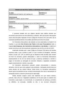 HONORARIOS ADVOCATICIOS NA NOVA SISTEMATICA DO CPC