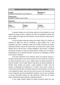 Novo Código de Ética e Disciplina da OAB: Ética Geral e Deontologia Jurídica