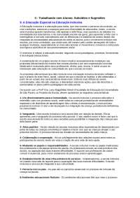 II - Trabalhando com Alunos: Subsídios e Sugestões9. A Educação Esp