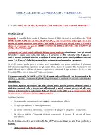 Storia delle istituzioni educative nel medioevo