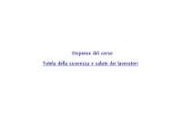 Dispense corso di formazione in materia di salute e sicurezza nei luoghi di lavoro (corso base)