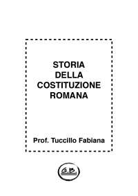 STORIA DELLA COSTITUZIONE ROMANA - MasiDoria + Cascione