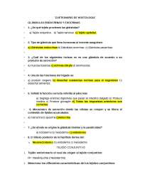 Cuetionario de histología
