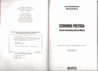 NETTO e BRAZ Economia Política uma introdução crítica