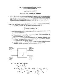 Homework Assignment #5 with Solutions - Material and Energy Balances | CBE 201
