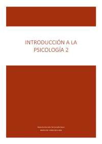 INTRODUCCIÓN A LA PSICOLOGÍA - Apuntes de Psicología - Docsity