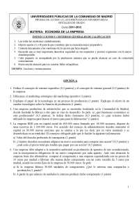 selectividad 2012 economia de la empresa