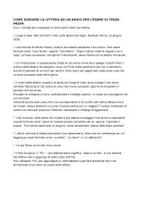 Come scrivere una lettera - Docsity