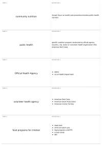 Exam 1\ | HNF 377 - Applied Community Nutrition